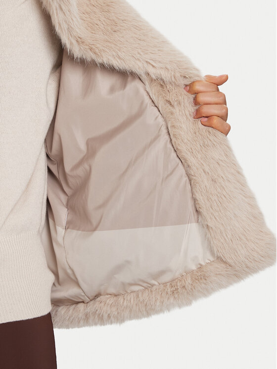 Bomboogie Bomboogie Pelzmantel Paris GW148STFRL5 Beige Regular Fit