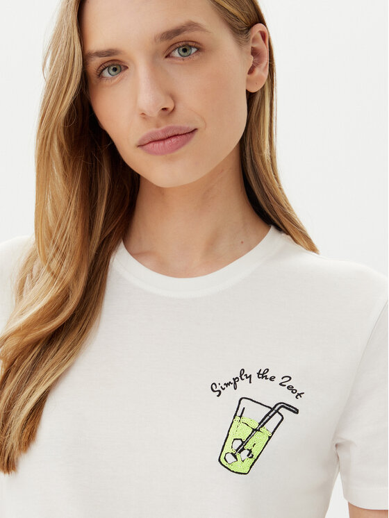 ONLY ONLY Футболка Kita 15349150 Білий Regular Fit