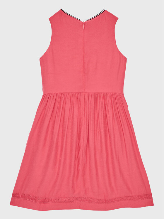 Tommy Hilfiger Tommy Hilfiger Ежедневна рокля Ceremonial KG0KG07020 M Розов Regular Fit