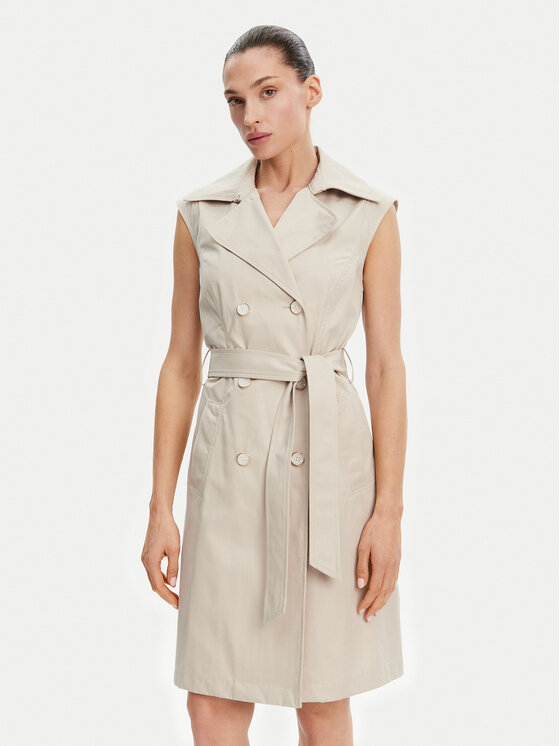 Guess Guess Rochie tip cămașă W5GK0V WH5V1 Bej Regular Fit