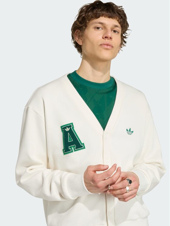 adidas adidas Kardigan 167877 Biały Loose Fit