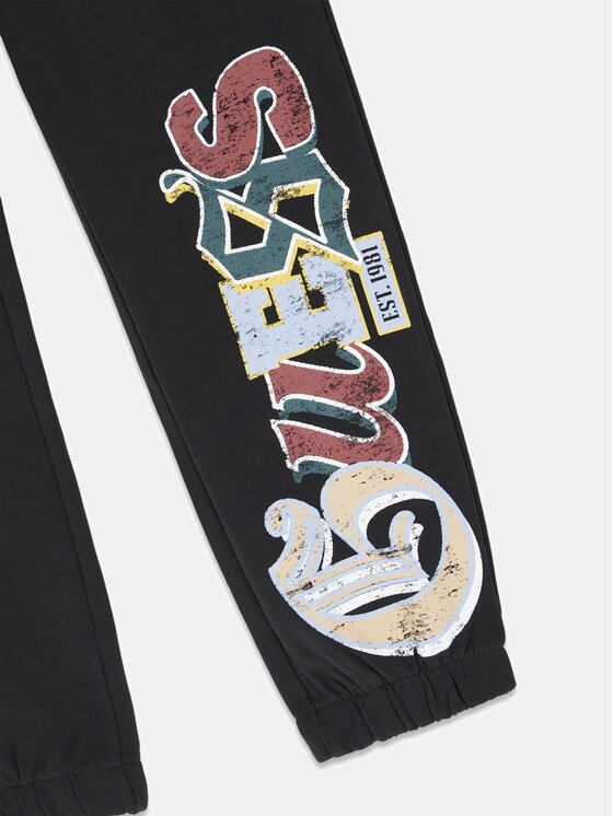 Guess Kids Guess Kids Spodnie materiałowe 183846 Czarny Regular Fit