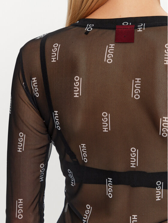 HUGO Hugo Bluse Diralina_5 50495162 Schwarz Slim Fit