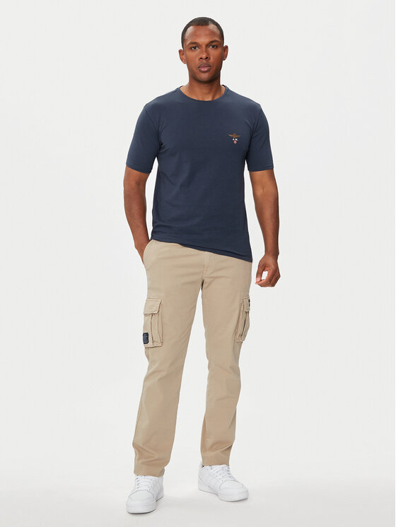 Aeronautica Militare Aeronautica Militare Tričko AM1UTI001 Tmavomodrá Regular Fit