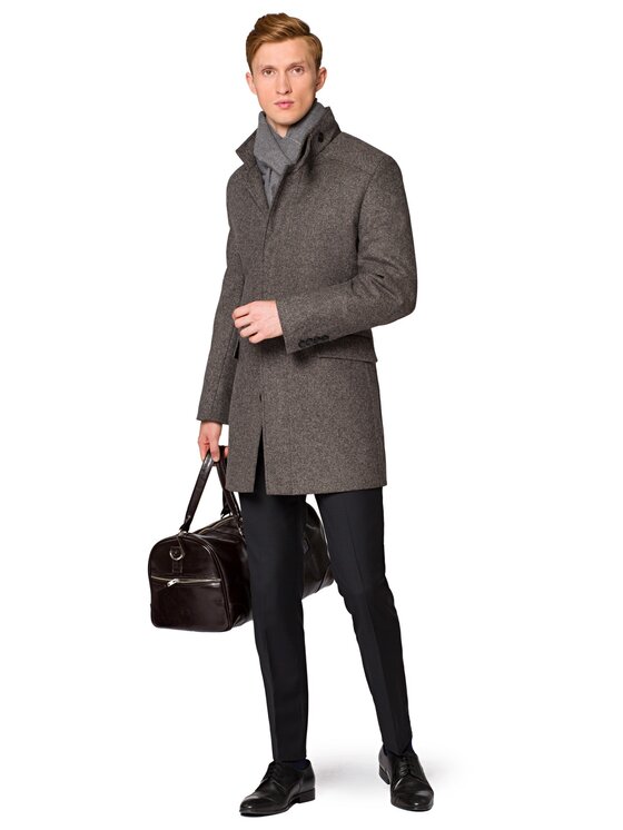 Lancerto Lancerto Płaszcz wełniany KU064218000002 Szary Regular Fit