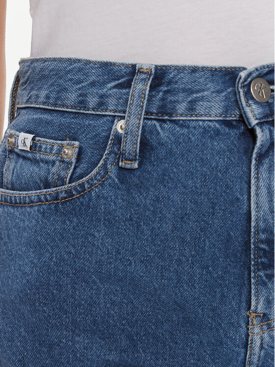 Calvin Klein Jeans Calvin Klein Jeans Džínové šortky Mom Short J20J222801 Modrá Mom Fit