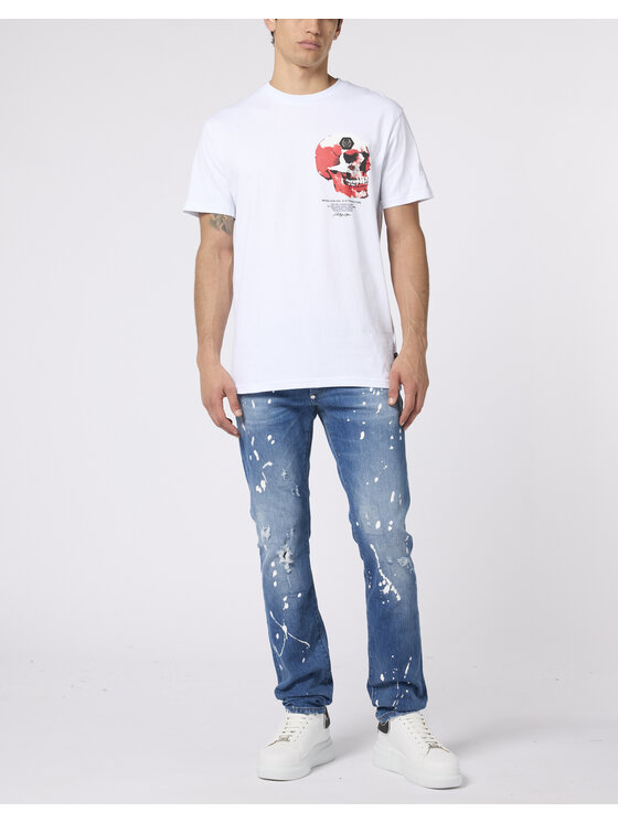 PHILIPP PLEIN PHILIPP PLEIN T-Shirt 28969 Biały Regular Fit