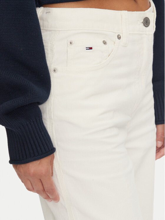 Tommy Jeans Tommy Jeans Stoffhose Claire DW0DW19917 Écru Loose Fit