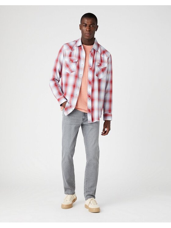 Wrangler Wrangler Camicia LS WESTERN SHIRT Rosso Regular Fit
