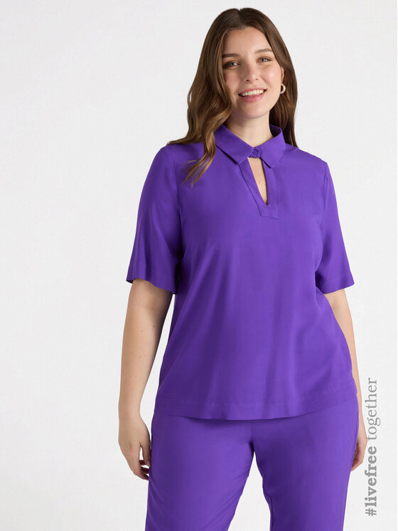 Fiorella Rubino Fiorella Rubino Blusa 2764T102271N029 Viola Boxy Fit