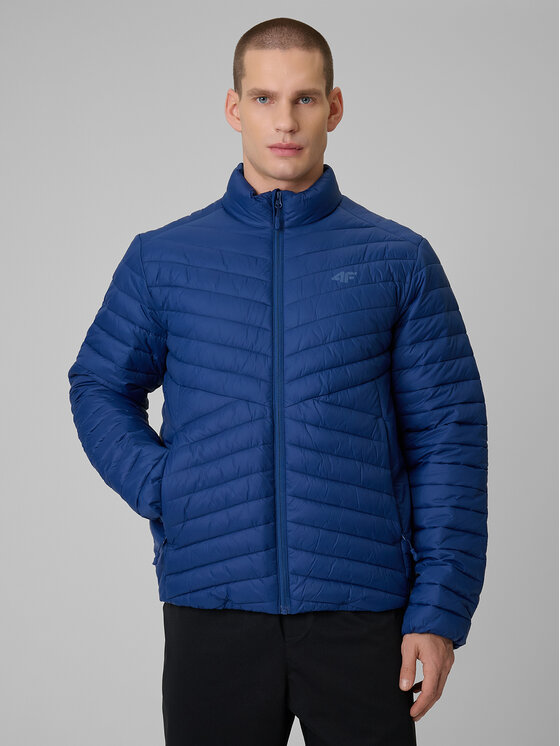 4F 4F Kurtka puchowa BASIC+ Granatowy Regular Fit