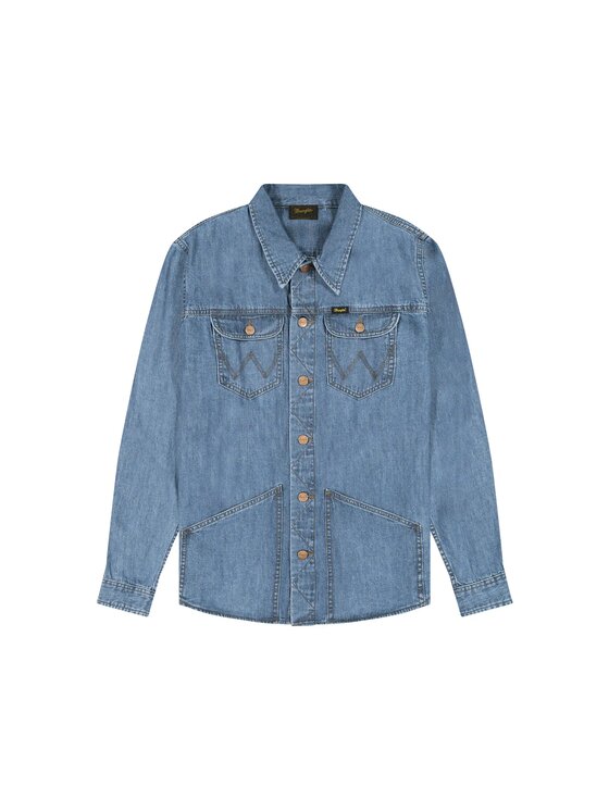 Wrangler Wrangler Koszula WRANGE Niebieski Regular Fit