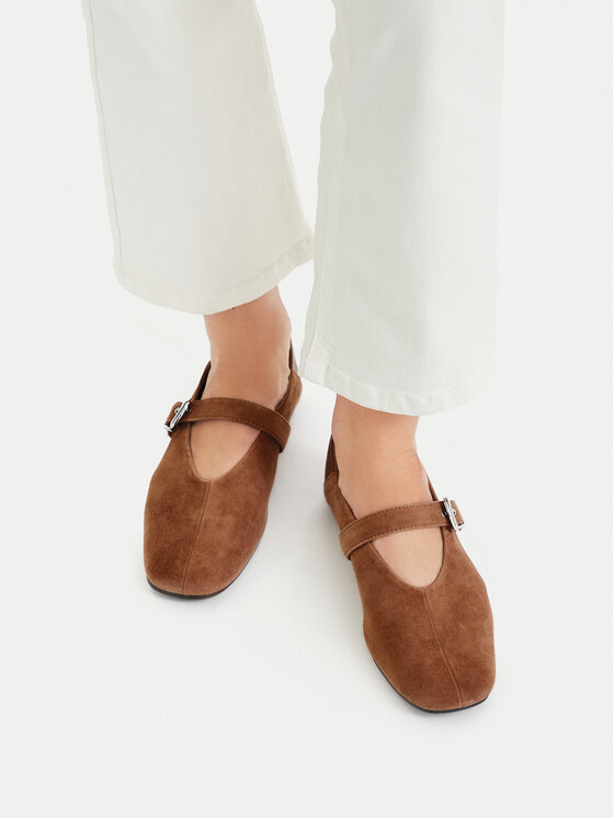 Tommy Jeans Balerinke Tjw Ballerina Suede EN0EN03067 Rjava
