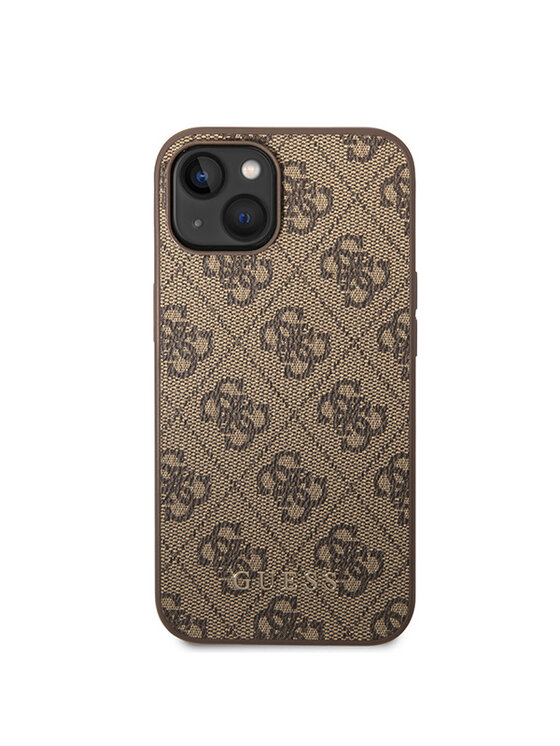 Guess Guess Etui na telefon iPhone 15 Plus Brązowy