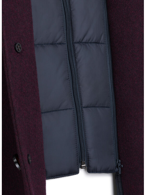Pako Lorente Pako Lorente Płaszcz P23WF-7X-006 Bordowy Classic Fit