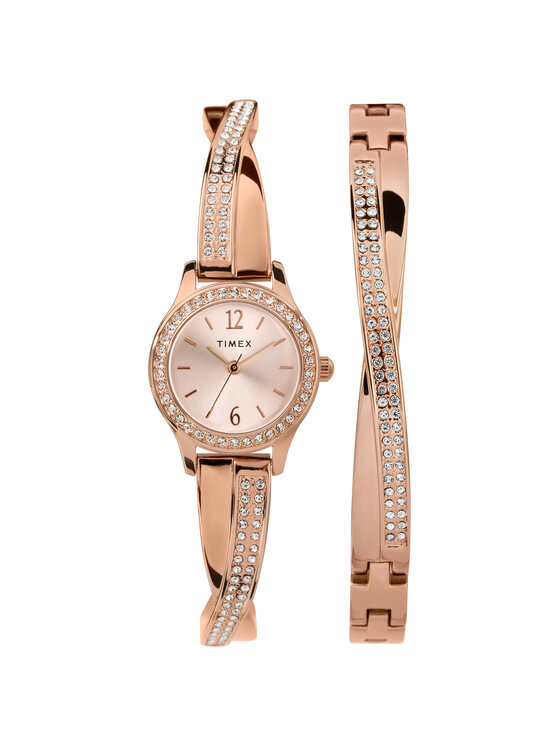 Timex Timex Ρολόι TW2T57900 Ροζ χρυσό