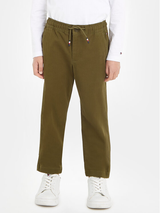Tommy Hilfiger Tommy Hilfiger Stoffhose KB0KB08469 Grün Regular Fit