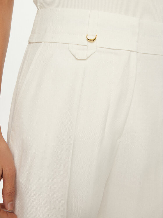 JACQUEMUS JACQUEMUS Riidest püksid 24E241PA038 Valge Regular Fit