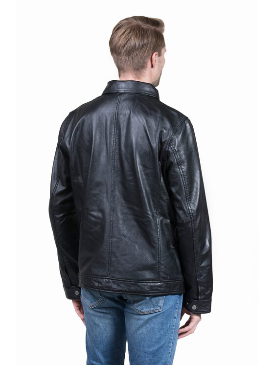 David Ryan David Ryan Kurtka skórzana VITO Czarny Regular Fit