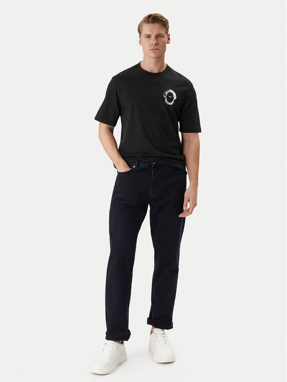 HUGO HUGO T-särk Nofishix 50554370 Must Regular Fit