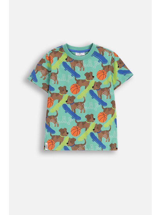 Coccodrillo Coccodrillo T-Shirt ZC5143202ABK-011 Zielony Regular Fit