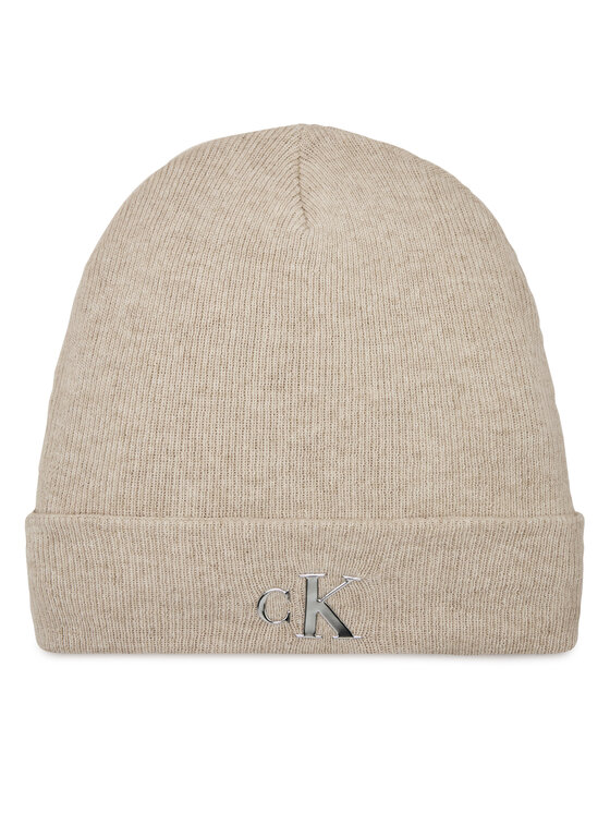 Calvin Klein Jeans Cepure Minimal Monogram Beanie K60K611542 Pelēks