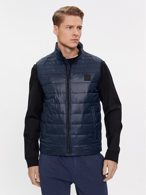 Boss Gilet 50496725 Bleu Marine Regular Fit | Modivo.fr