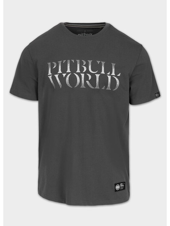 PITBULL PITBULL T-Shirt PITBULL WORLD Szary Regular Fit