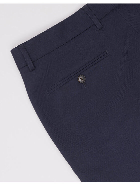 Borgio Borgio Spodnie garniturowe parma Granatowy Slim Fit