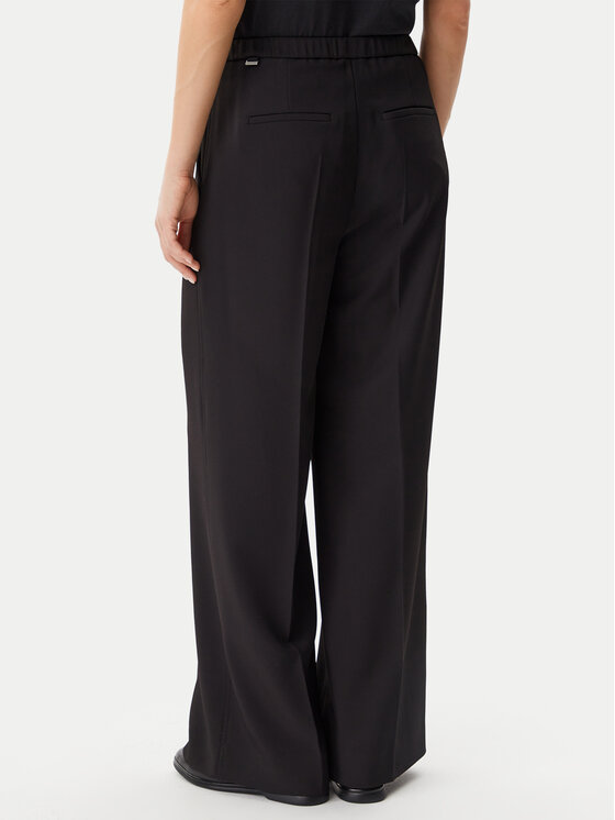 Calvin Klein Calvin Klein Pantaloni din material Travel Twill K20K208214 Negru Wide Leg