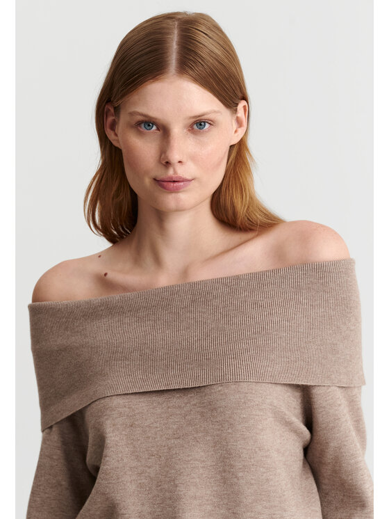 TATUUM TATUUM Sweter SELENA Beżowy Classic Fit