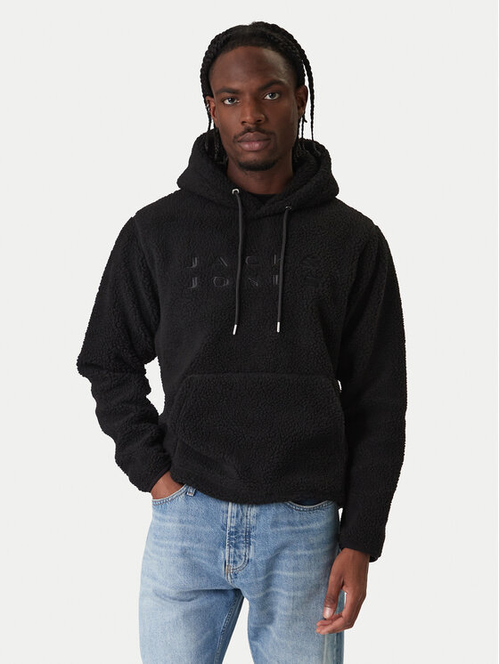 Jack & Jones Jack & Jones Mikina Flare Teddy 12285678 Černá Relaxed Fit