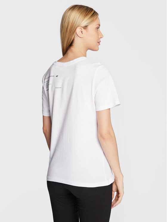 4F 4F Тишърт H4Z22-TSD025 Бял Regular Fit