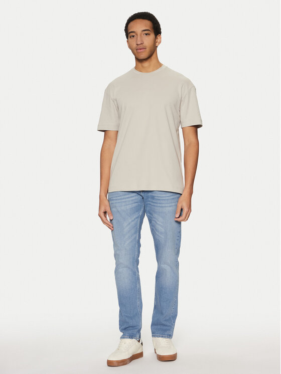 Calvin Klein Calvin Klein T-Shirt K10K114167 Beżowy Slim Fit