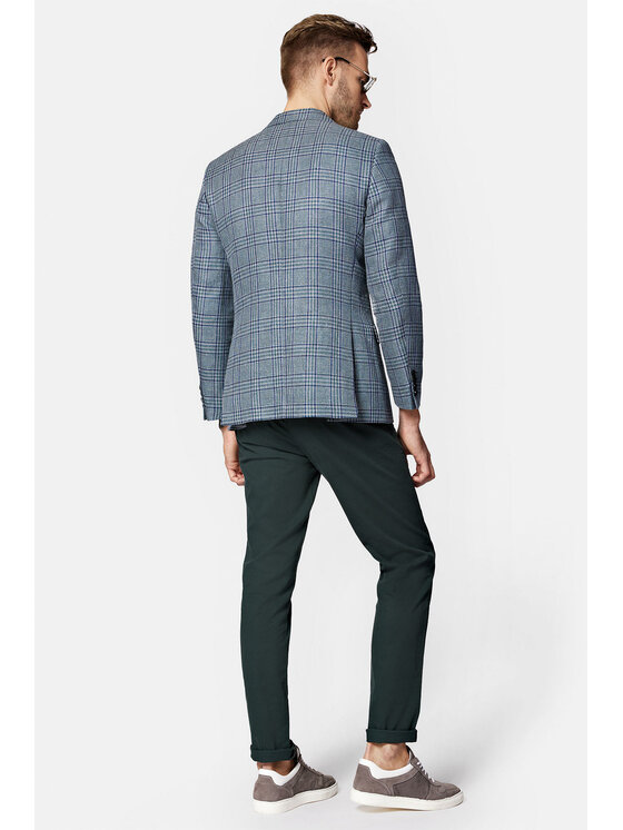 Lancerto Lancerto Marynarka Manresa MA099123000011 Szary Slim Fit