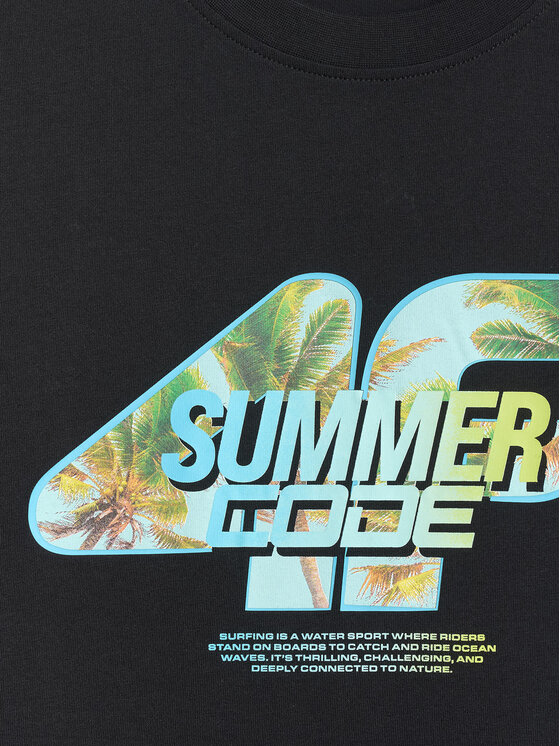 4F 4F T-Shirt SUMMER CODE Czarny Regular Fit