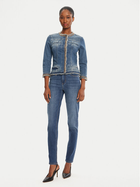 Liu Jo Liu Jo Jeansjacke UXX039 D4128 Dunkelblau Regular Fit