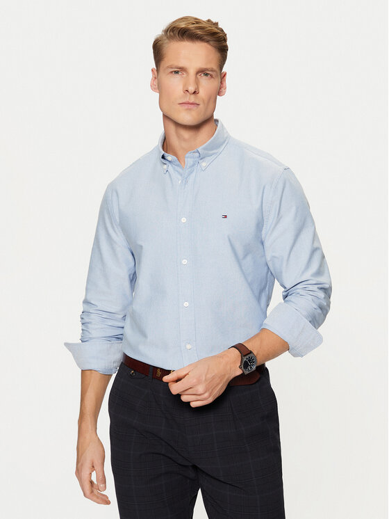 Tommy Hilfiger Tommy Hilfiger Сорочка Solid Heritage MW0MW35774 Голубий Regular Fit
