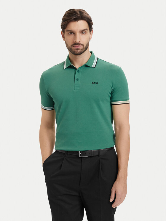 BOSS BOSS Poloshirt Paddy 50469055 Grün Regular Fit