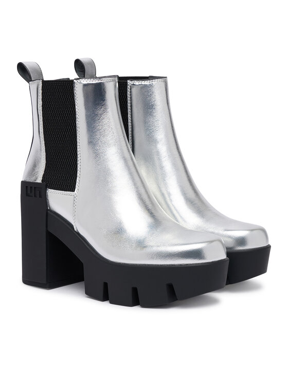 United Nude United Nude Botki Grip Chelsea Mid V 1103314116 Srebrny