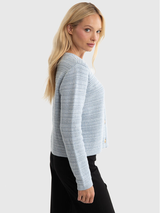 BIG STAR BIG STAR Kardigan MARINARA_400_160 Niebieski Basic Fit