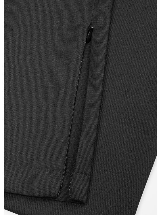 BENU BENU Spodnie garniturowe z zamkami Czarny Slim Fit