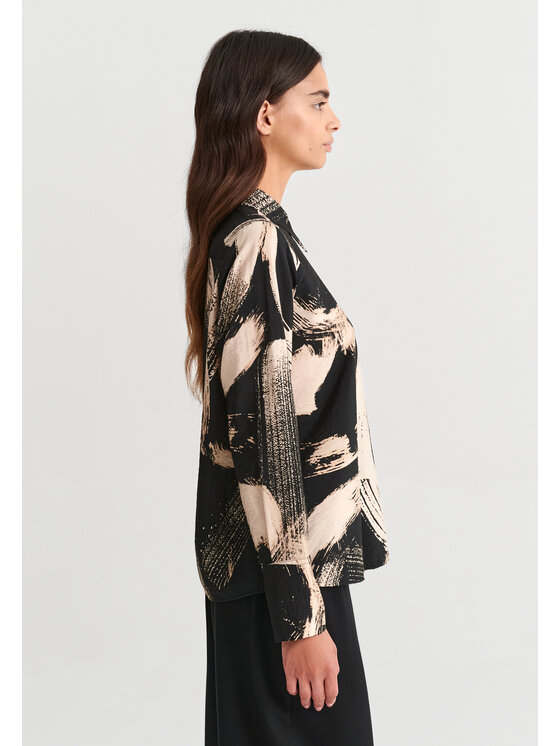 TATUUM TATUUM Koszula SEKI Czarny Loose Fit