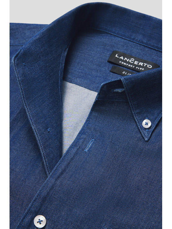 Lancerto Lancerto Koszula Solveig KO073224000021 Granatowy Slim Fit