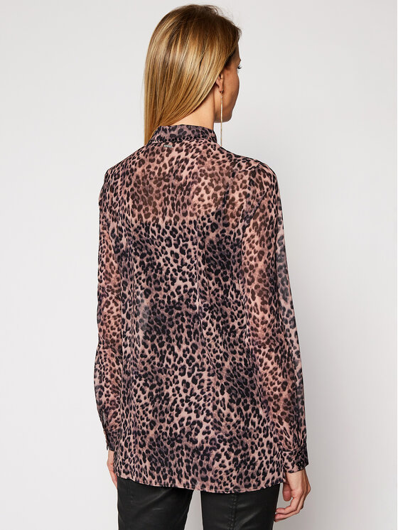 Guess Guess Koszula Clouis W1RH09 W70Q0 Brązowy Relaxed Fit