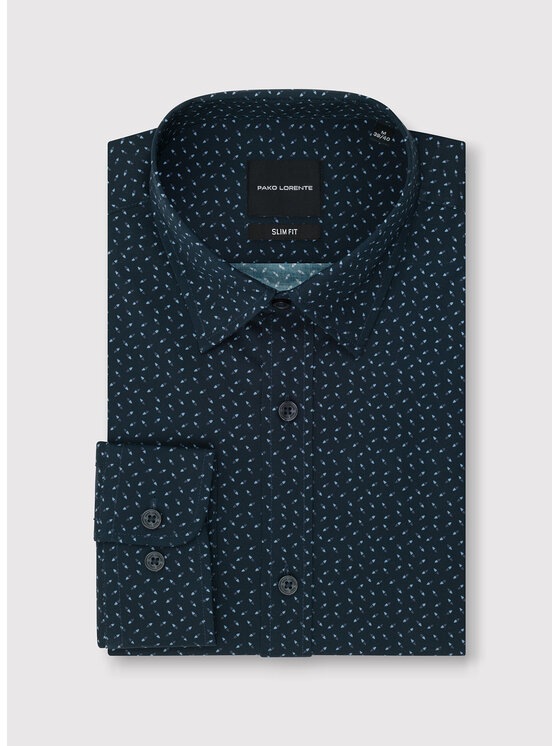 Pako Lorente Pako Lorente Koszula P25WF-1X-038 Granatowy Slim Fit