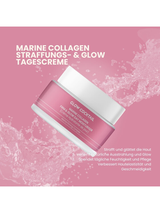 Glow Cocktail Glow Cocktail Krem Dzienny Kolagen Morski – Ujędrniający i Rozświetlający 50 ml Pielęgnacja na dzień