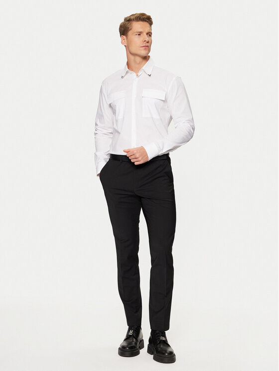 HUGO HUGO Koszula Ermetal 50534281 Biały Slim Fit