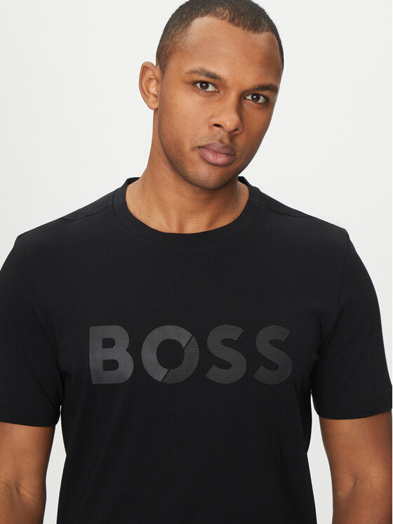 BOSS BOSS T-shirt Tape Logo 50530990 Crna Regular Fit