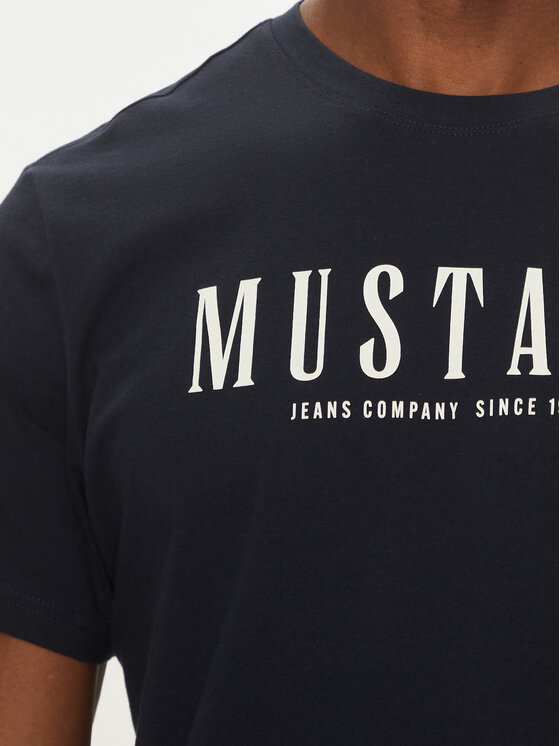 Mustang Mustang Tričko Austin 1016264 Tmavomodrá Regular Fit